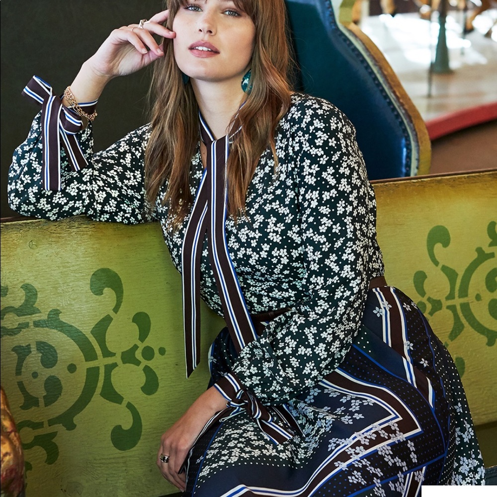 Eloquii mixed pattern dress